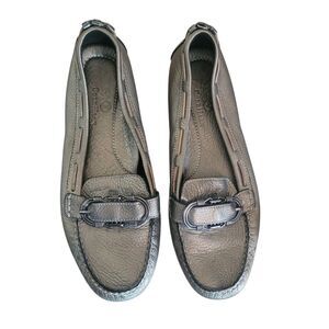 Cole Haan Metallic Leather Horse Bit Driving Loafers Womens Size 9 Comfort Flats